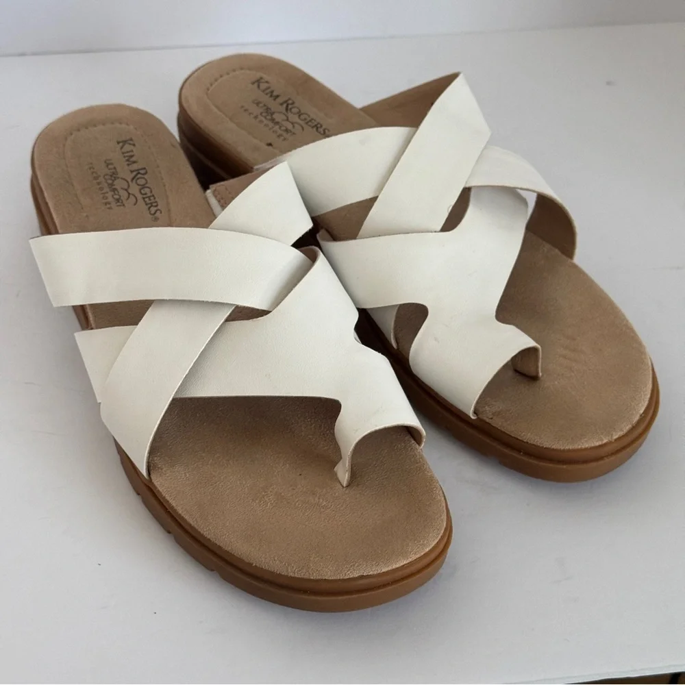 Kim Rogers Ultra Comfort Technology Slide Sandals Size 11M